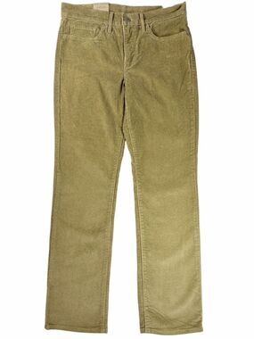 Levi's 314 Shaping Straight‎ Womens Corduroy Mid Rise Tan Olive Size W30 L30